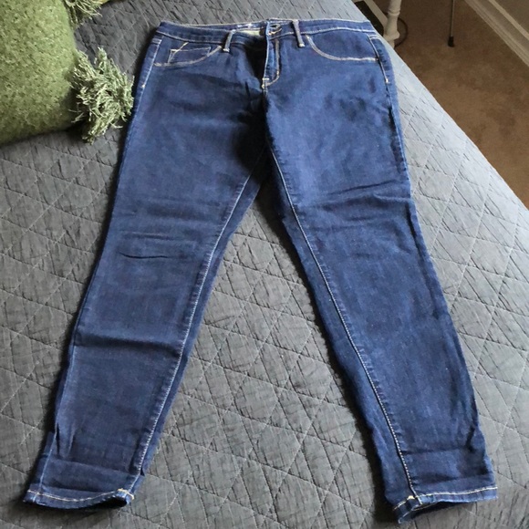 Dark Wash Midrise Skinny Jeggings Jeans - Picture 2 of 5